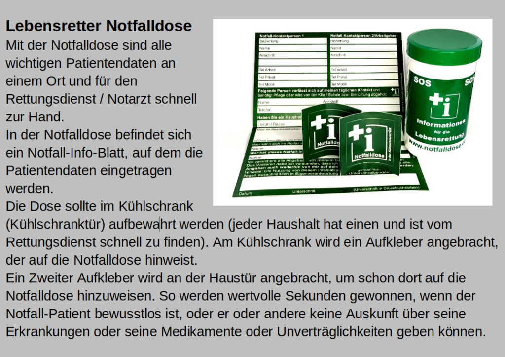 Notfalldosen sind wieder erhältlich - Mittelpfalz Nachrichten
